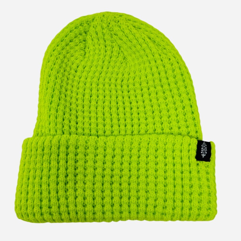 Free People Blissful Breeze Beanie in Neon Green OS NWT